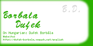 borbala dufek business card